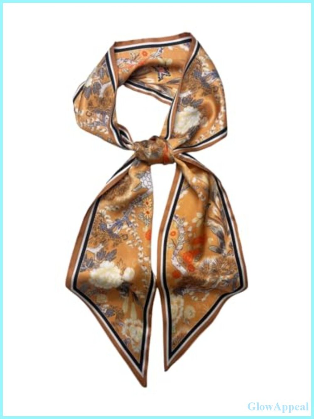 Silky Satin Long Hair Scarf for Women Head Scarf Neck Scarf Purse Bag Accessory